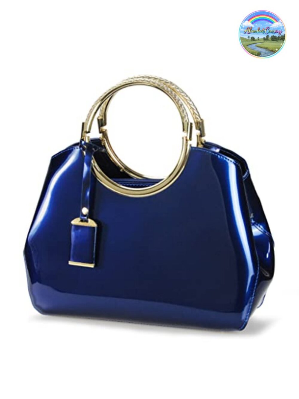 HOXIS PU Patent Leather Structured Satchel Shoulder Handbag